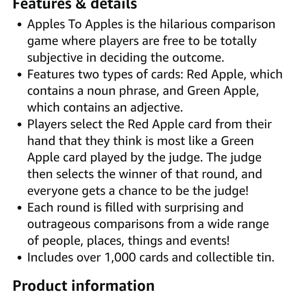 Mattel Apples to Apples game‎